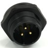 RS PRO Circular Connector 3 Contacts Rear Mount 21 mm Socket Male IP68 500V Threaded Termination 233-8312