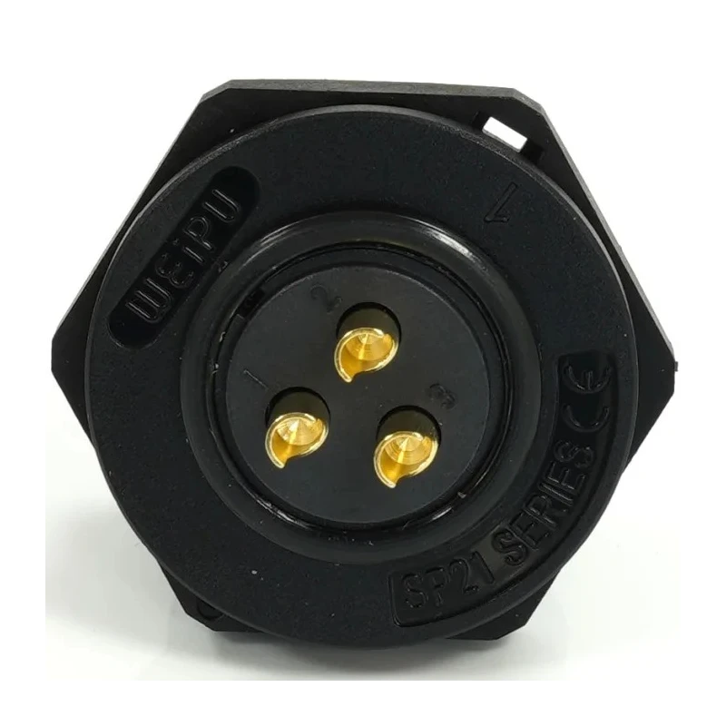 RS PRO Circular Connector 3 Contacts Rear Mount 21 mm Socket Male IP68 500V Threaded Termination 233-8312