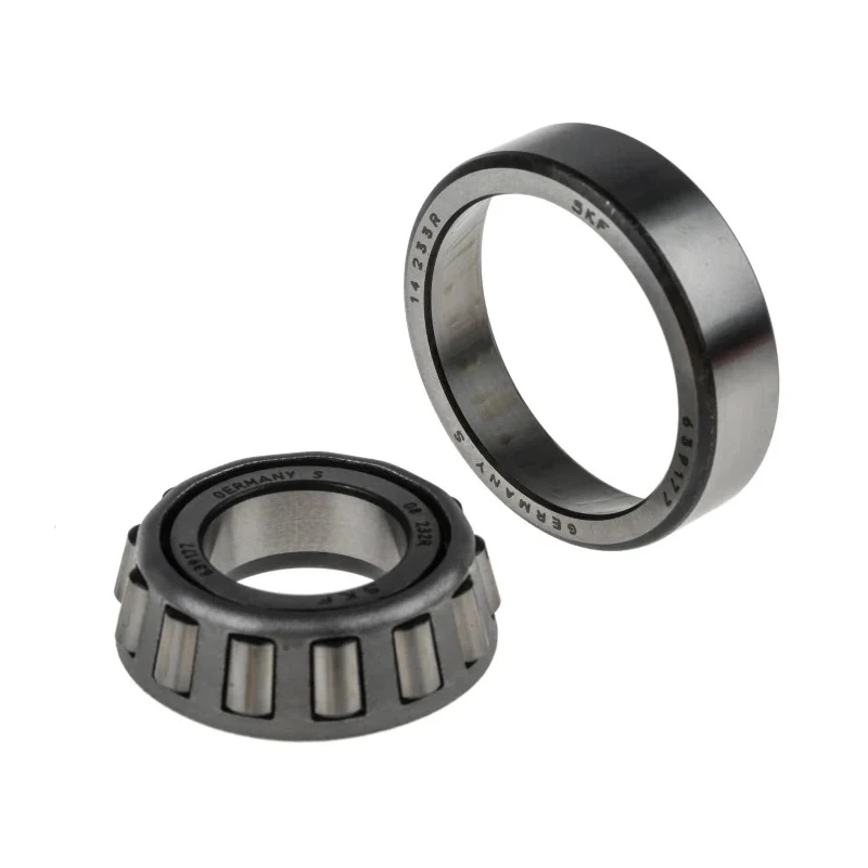 SKF Single Row Tapered Roller Bearing, 20 mm ID, 43 mm OD, Steel Rollers, Sheet Metal Cage, Model 639177