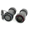 RS PRO Industrial Circular Connector, 9 Contacts, Cable Mount, 29 mm, Threaded, , Brass Contacts, Gold Plating, Nylon IP68