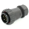 RS PRO Industrial Circular Connector Cable Mount 9 Contacts Male Plug 29 mm, IP68, 500V, 25.5A 233-8350