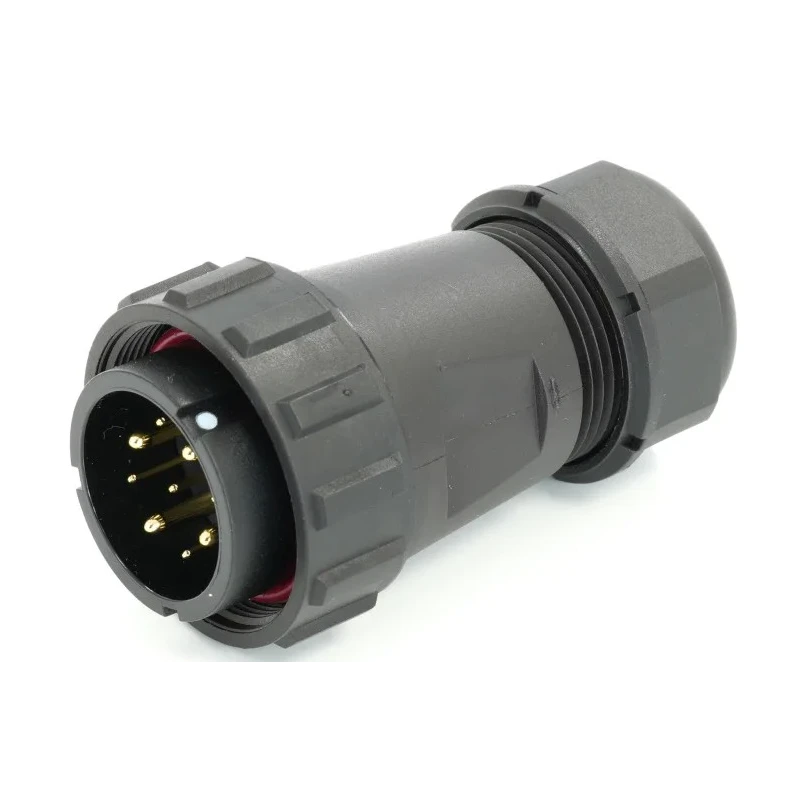 RS PRO Industrial Circular Connector Cable Mount 9 Contacts Male Plug 29 mm, IP68, 500V, 25.5A 233-8350