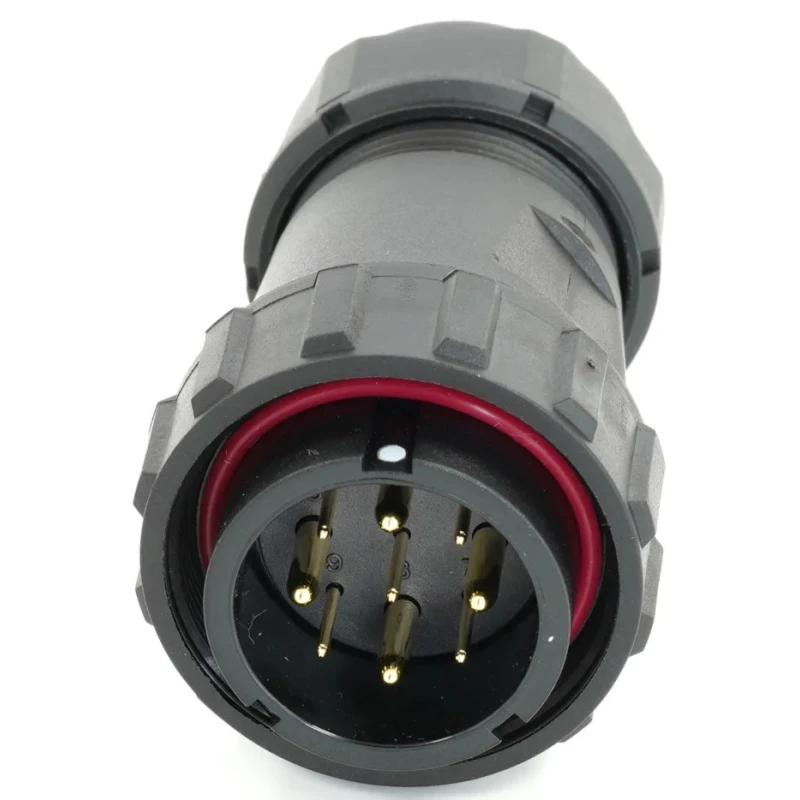 RS PRO Industrial Circular Connector Cable Mount 9 Contacts Male Plug 29 mm, IP68, 500V, 25.5A 233-8350