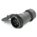 RS PRO Industrial Circular Connector Socket Male 9 Contacts Cable Mount 29 mm, IP68 233-8355