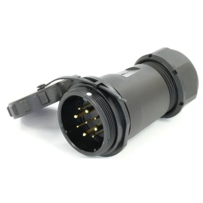 RS PRO Industrial Circular Connector Socket Male 9 Contacts Cable Mount 29 mm, IP68 233-8355