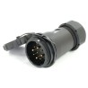 RS PRO Industrial Circular Connector Socket Male 9 Contacts Cable Mount 29 mm, IP68 233-8355