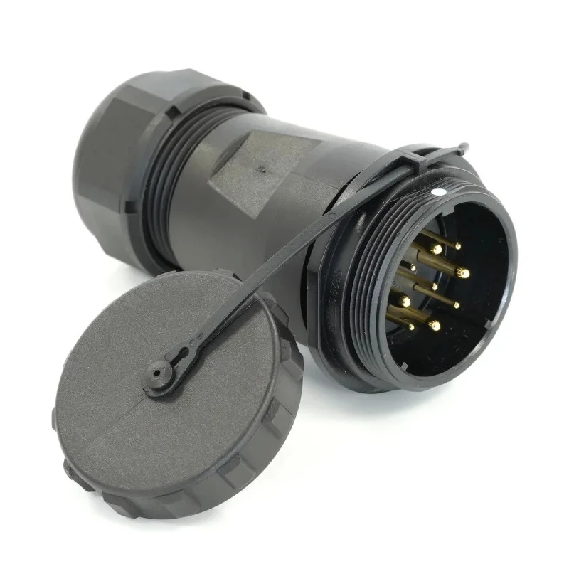 RS PRO Industrial Circular Connector Socket Male 9 Contacts Cable Mount 29 mm, IP68 233-8355