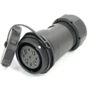RS PRO Industrial Circular Connector Cable Mount Socket Female 9 Contacts 29 mm IP68 500V Threaded Termination 233-8357