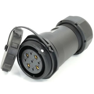RS PRO Industrial Circular Connector Cable Mount Socket Female 9 Contacts 29 mm IP68 500V Threaded Termination 233-8357