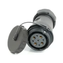 RS PRO Industrial Circular Connector Cable Mount Socket Female 9 Contacts 29 mm IP68 500V Threaded Termination 233-8357