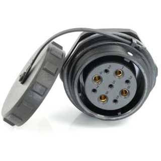 RS PRO Circular Connector, 9 Contacts, Front Mount, 29 mm Socket Female, IP68 Rated, Threaded, 500V 25.5A 233-8361