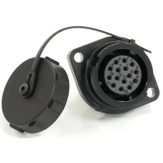 RS PRO Circular Connector 21 mm, Flange Mount, Socket Female, 15 Contacts, 5A, 400V, IP67 233-8398