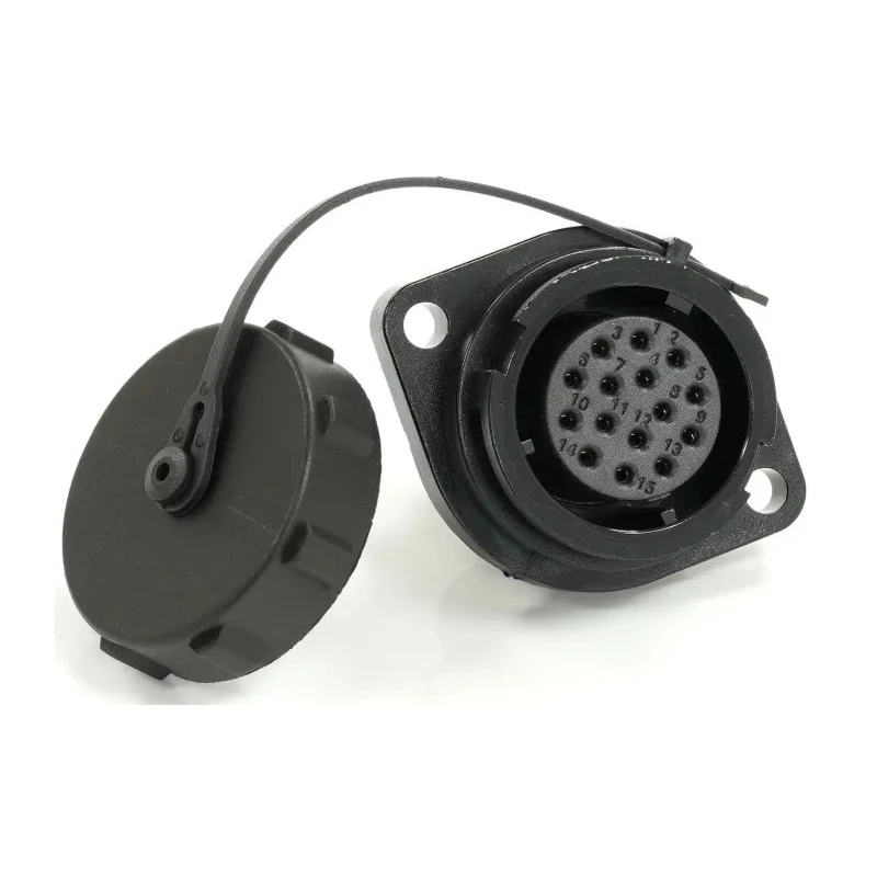 RS PRO Circular Connector 21 mm, Flange Mount, Socket Female, 15 Contacts, 5A, 400V, IP67 233-8398