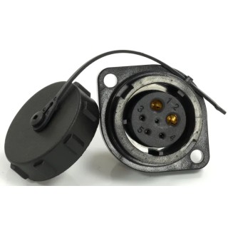 RS PRO Circular Connector 6 Contacts Flange 21 mm Socket Female IP67 500V 30.5A 233-8399