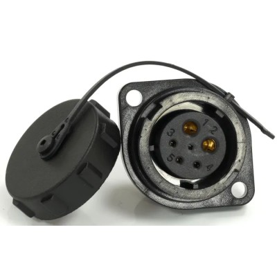 RS PRO Circular Connector 6 Contacts Flange 21 mm Socket Female IP67 500V 30.5A 233-8399