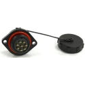 RS PRO Circular Connector 8 Contacts Flange Mount 21 mm Socket Male IP67 500V 10A 233-8397