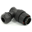 RS PRO Circular Connector 6 Contacts Cable Mount Plug Male 21 mm 500V Bayonet Coupling IP67 233-8403