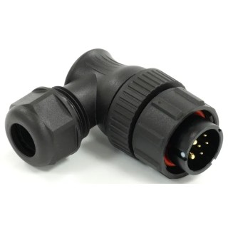 RS PRO Circular Connector 6 Contacts Cable Mount Plug Male 21 mm 500V Bayonet Coupling IP67 233-8403