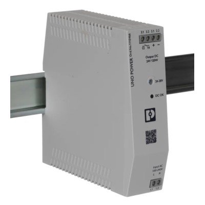 Phoenix Contact UNO POWER Switched Mode DIN Rail Power Supply 240V AC Input 24V DC 5 A Output 120W 1110466