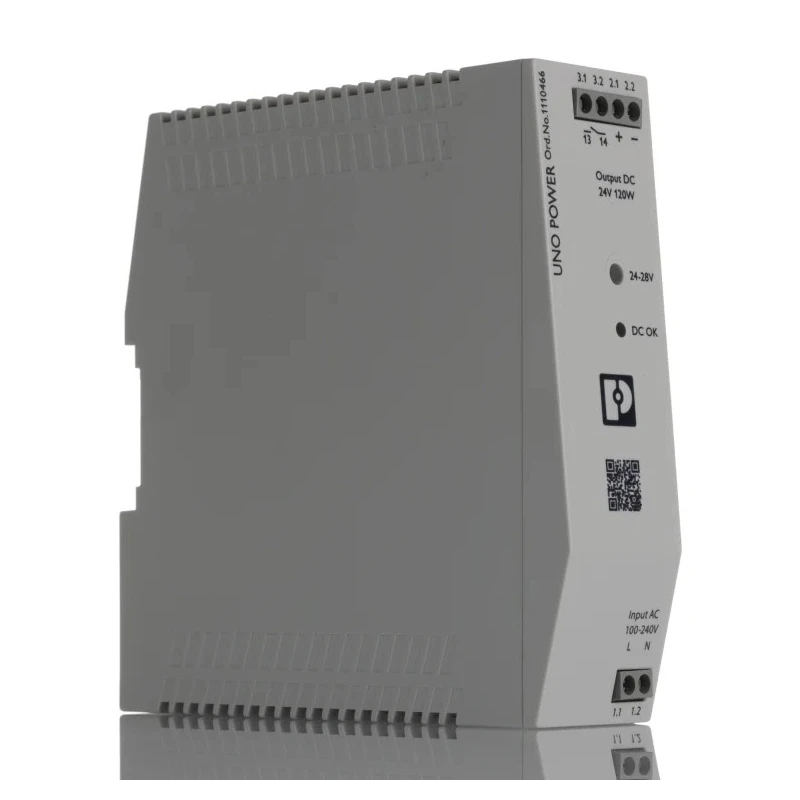 Phoenix Contact UNO POWER Switched Mode DIN Rail Power Supply 240V AC Input 24V DC 5 A Output 120W 1110466