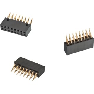 Wurth Elektronik WR-PHD Series Angled Surface PCB Socket 24-Contact 2 Row 2.54 mm Pitch 610124249221