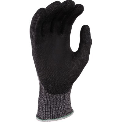 KUTLASS Cut Level 5 Nylon Gloves with Polyurethane Coating, Size 10, Black and Grey PU500