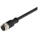 Omron Sensor Actuator Cable Female 8-way M12 10 m Polyurethane Jacket IP69 D41L-8P5-CFM12-910M