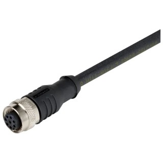 Omron Sensor Actuator Cable Female 8-way M12 10 m Polyurethane Jacket IP69 D41L-8P5-CFM12-910M