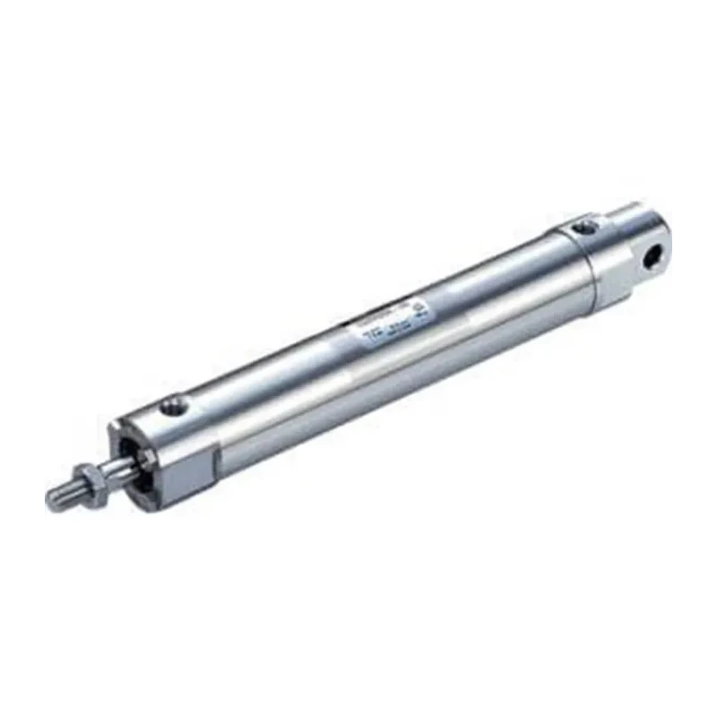 SMC 75 mm Bore Stainless Steel Double Acting Cylinder with Through Hole Mount and Rubber Bumper Cushion CDG5 Series 