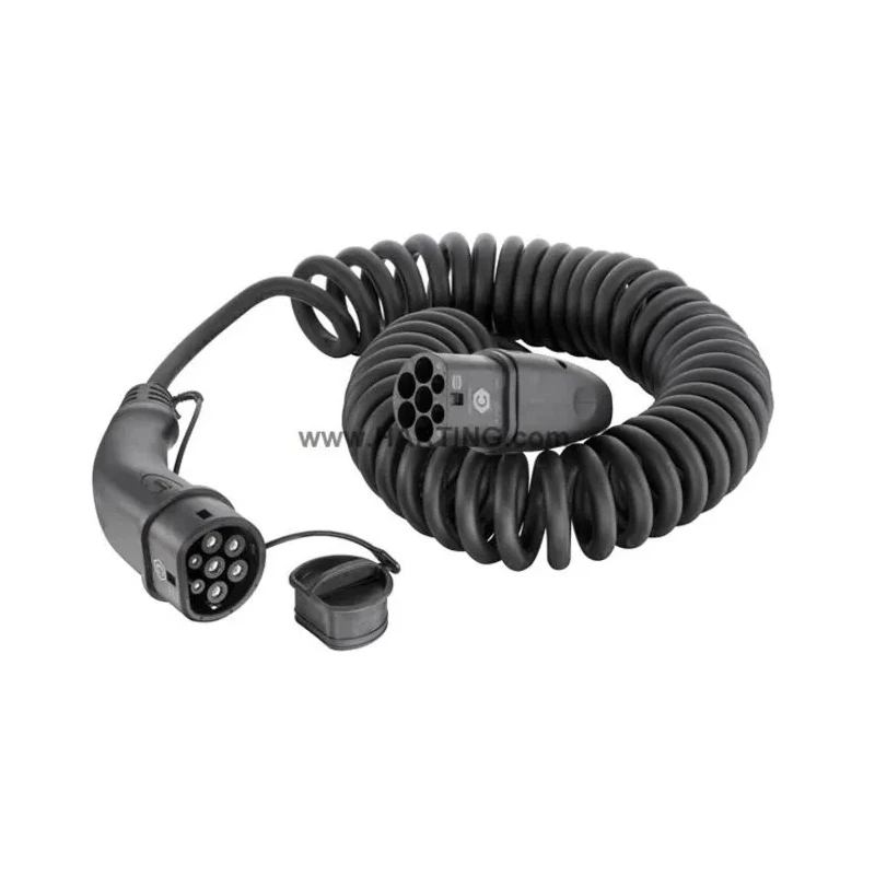 HARTING 20A EV Charging Cable 11 kW 5 m Terminated, IP44, Black Sheath 08914090301A0