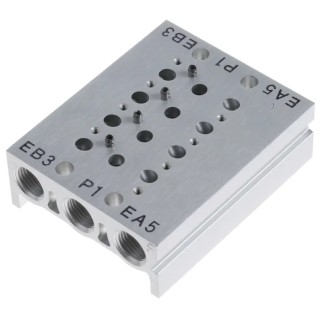 SMC SS5Y3 Series 4 Station G Manifold, Port Size 1/8 in, Die Cast Aluminium Body 