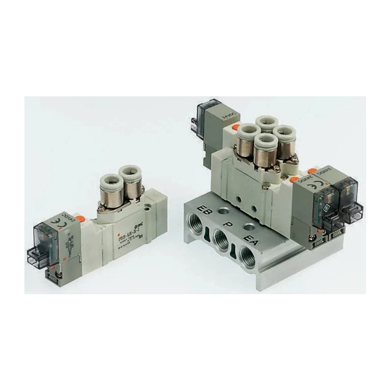 SMC Pneumatic Control Valve Pilot Rc 1/8 in 24V DC 0.7 MPa Die Cast Aluminium SY5000
