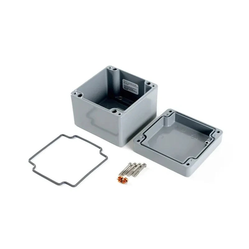 Hammond 1590Z Series Grey Lid Die Cast Aluminium General Purpose Enclosure IP68 IK08 81 mm x 100 mm x 100 mm 