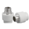 Fusion PPR Male Th. Coupling White 40mm x1(1/4) Inches