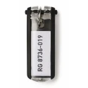 Durable Plastic Key Tag Black 6 Pack Key Ring Accessory 195701