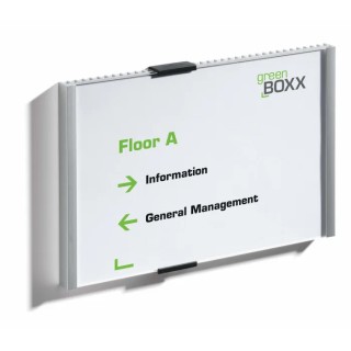 Durable White Out-of-door Plate A5 Sheets with Anodised Aluminium Frame and Anti-glare Acrylic Window 480523