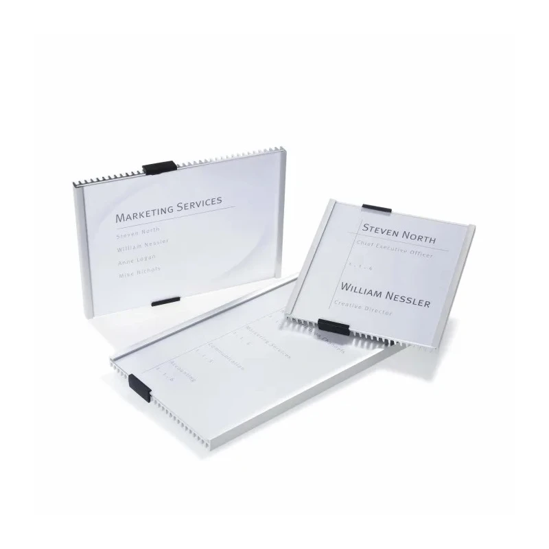 Durable White Out-of-door Plate A5 Sheets with Anodised Aluminium Frame and Anti-glare Acrylic Window 480523