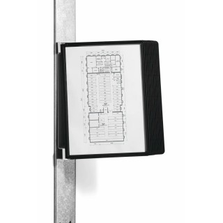 Durable VARIO Wall Magnetic Display Panel Document Holder Black A4 10 Panels 325mm x 260mm x 370mm 591801