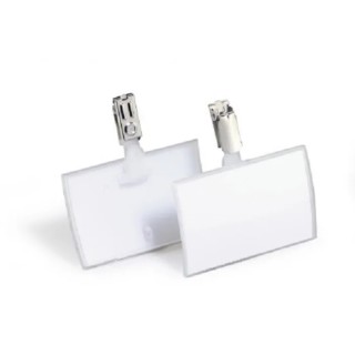 Durable Transparent Polypropylene Name Badge 54x90 mm with Swivel Clip 821619