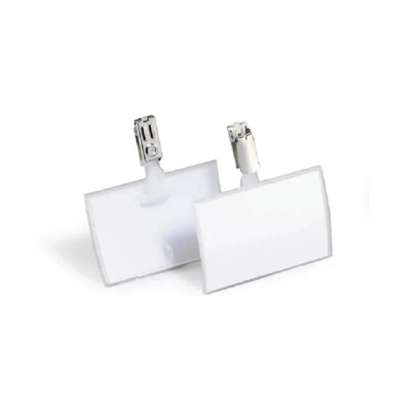 Durable Transparent Polypropylene Name Badge 54x90 mm with Swivel Clip 821619