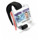Durable Transparent Plastic Badge Holder Arm Strap, Adjustable UV Protected, 90mm x 110mm 841419