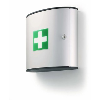 Durable Aluminium Wall-Mounted First Aid Cabinet with 2 Fold-Out Compartments 280 mm x 302 mm x 118 mm 197023