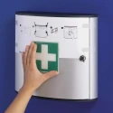 Durable Aluminium Wall-Mounted First Aid Cabinet with 2 Fold-Out Compartments 280 mm x 302 mm x 118 mm 197023