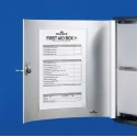 Durable Aluminium Wall-Mounted First Aid Cabinet with 2 Fold-Out Compartments 280 mm x 302 mm x 118 mm 197023
