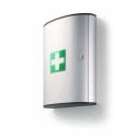 Durable Aluminium First Aid Cabinet Wall-Mounted with 3 Compartments 400 mm x 302 mm x 118 mm 197323