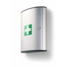 Durable Aluminium First Aid Cabinet Wall-Mounted with 3 Compartments 400 mm x 302 mm x 118 mm 197323
