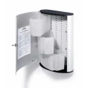 Durable Aluminium First Aid Cabinet Wall-Mounted with 3 Compartments 400 mm x 302 mm x 118 mm 197323