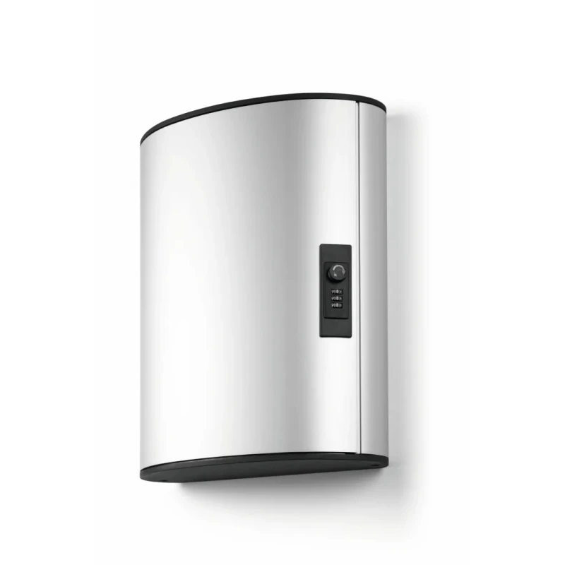 Durable Silver Aluminium Key Cabinet Wall Mount 48-Key Capacity with Combination Lock 197623
