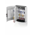 Durable Silver Aluminium Key Cabinet Wall Mount 48-Key Capacity with Combination Lock 197623