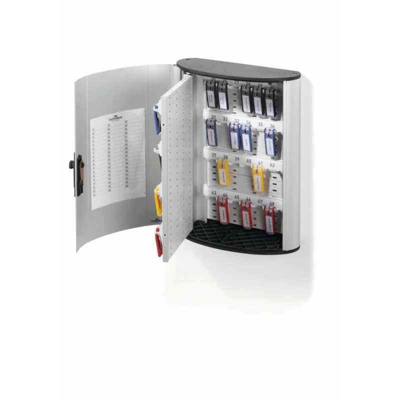 Durable Silver Aluminium Key Cabinet Wall Mount 48-Key Capacity with Combination Lock 197623